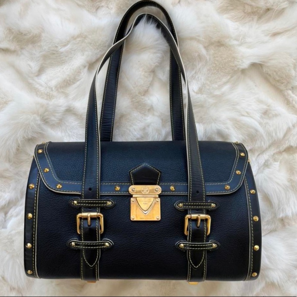 Louis Vuitton Black Suhali Leather L Epanoui GM bag